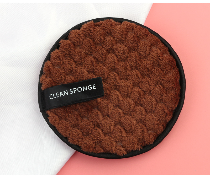 6 Color Microfiber Cloth Beauty Sponge Powder Puff Soft Face Cleansing Towel Reusable Wet Sponge Face Puff Cleansing Tools