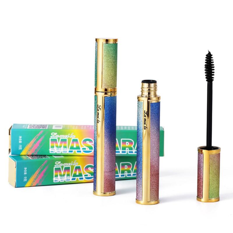 New Silk Fiber Mascara Lengthening And Easy To Dry Natural Soft Long Eyelash Makeup Mascara Black Thick Eyelash Cosmetics TSLM1