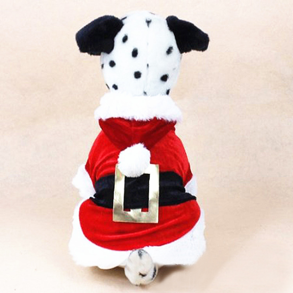 1pc Fashion Santa Pet Dog Costume Christmas Clothes For Small Dogs Winter Dog Hooded Coat Jackets Puppy Cat Clothing Jacket