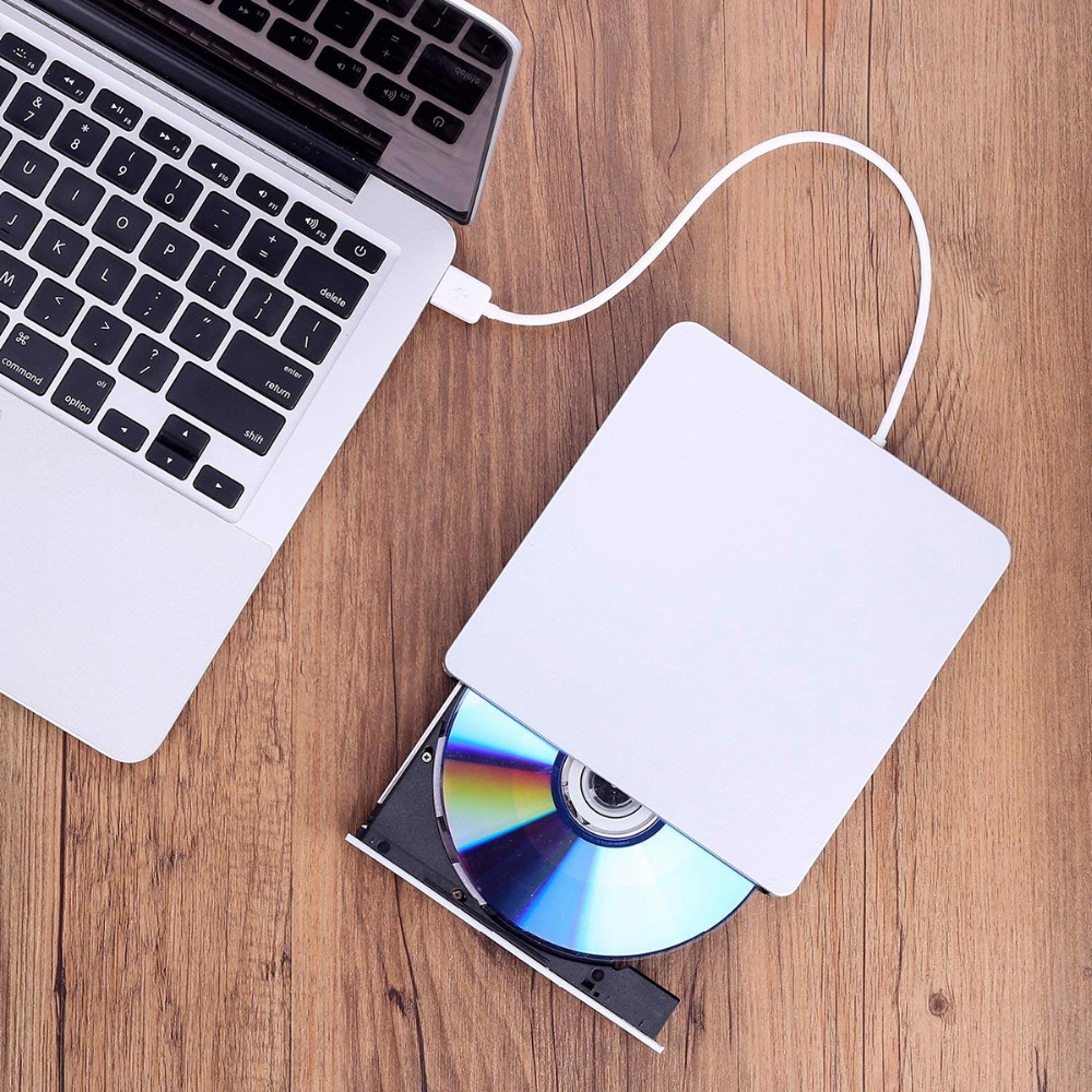New USB 2.0 Portable External VCD CD-RW Read And Writer BurnerCD DVD ROM Reader Player Drive For IMac MacBook Air Pro Laptop PC