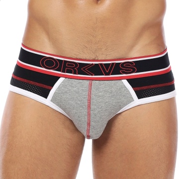 ORLVS Brand Men Underwear Briefs Mesh Male Panties Sexy Gay penis pouch Cotton 2018 Underpants Men Briefs Slip shorts