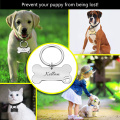 Personalized Collar Pet ID Tag Engraved Pet ID Name for Cat Puppy Dog Tag Pendant Keyring Bone Pet Accessories