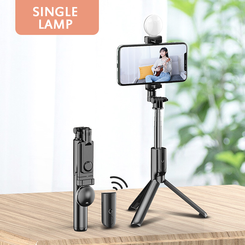 Wireless Bluetooth Selfie Stick Extend Fill Light Ring Foldable Tripod For Ios/Android Smartphone Photo Live Video With Tripod