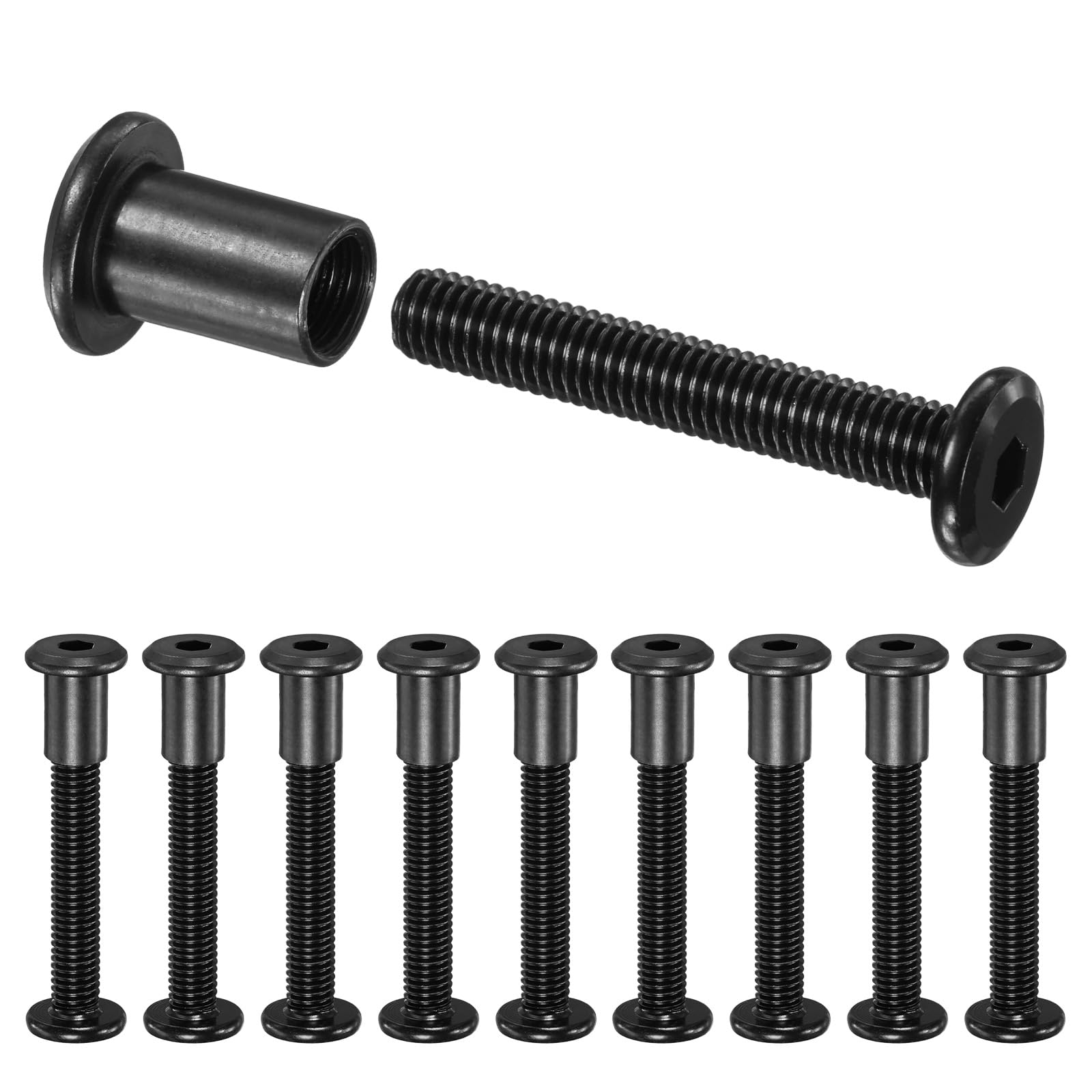 industrial black hex head carbon steel screws