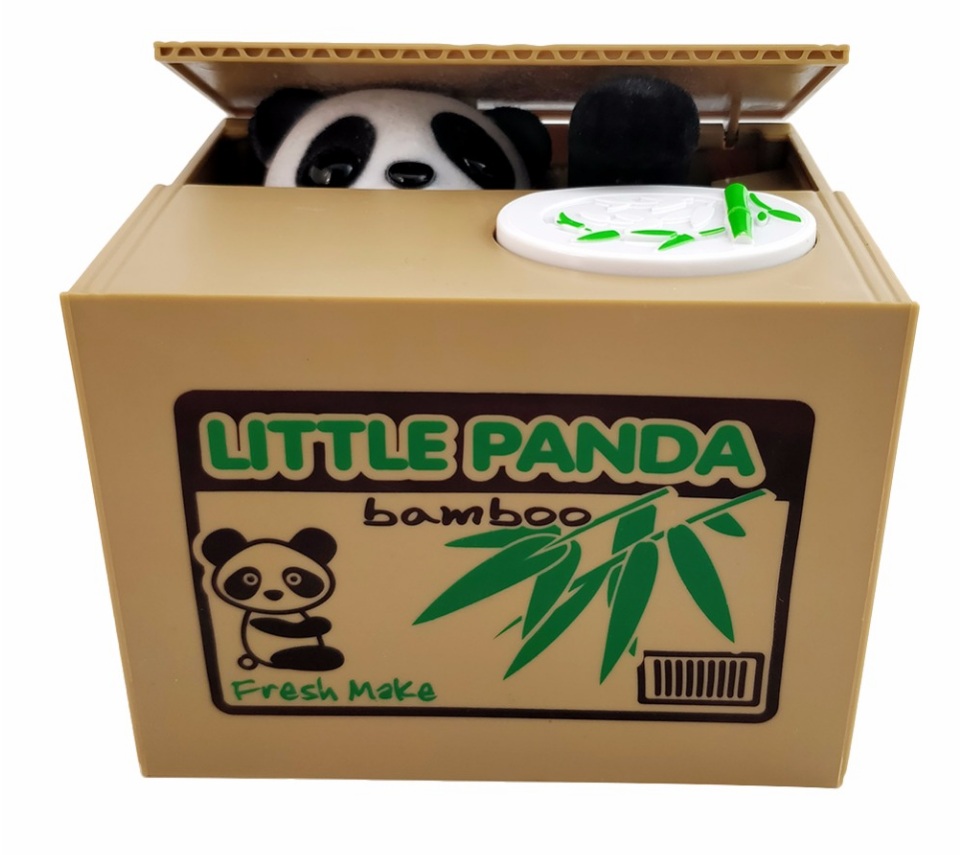 Cute funny Panda Cat Thief toy piggy bank Money Saving Box Creative Money Box Kids Gifts