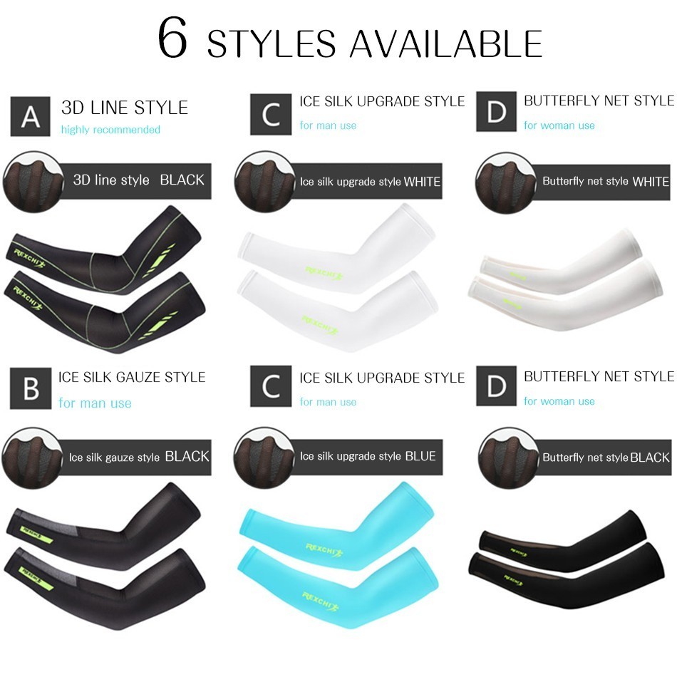 Ice Fabric Arm Sleeves Mangas Warmers Summer Sports UV Protection Running Basketball Volleyball Cycling Reflective Bands