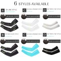 Ice Fabric Arm Sleeves Mangas Warmers Summer Sports UV Protection Running Basketball Volleyball Cycling Reflective Bands