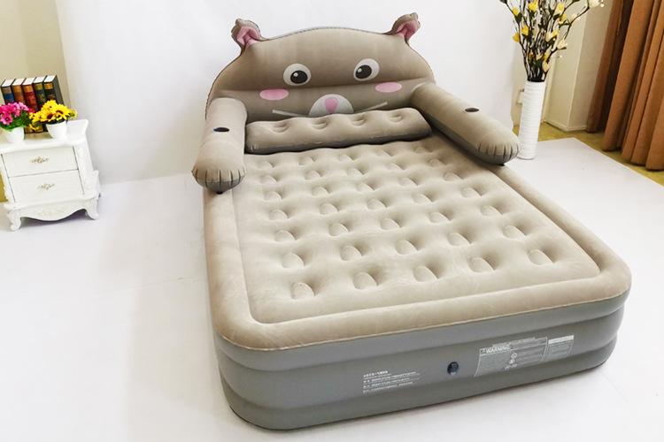 Manufacturers sell cute animals Flocked Air Bed Mattress