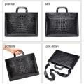 Alligator Cow Leather Laptop Bags Genuine Leather Men's Briefcase Brand Men's Crocodile Pattern Briefcase Travel Messenger Bag