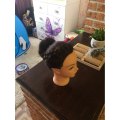 CAMMITEVER Brown Head With 4 Tools Hair Style Hairdressing Mannequin Head Styling Manikin Doll Training Head for Salon Practice