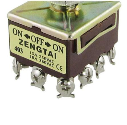 ZENGTAI 10A/380VAC 15A/250VAC 3 Position 4PDT ON/OFF/ON 12 Pin Toggle Switch LW