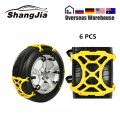 6pcs Car Tire Snow Chains Universal Thickening Adjustable Anti-skid Chains Safety Double Snap Skid Wheel Tyre Chains Spikes