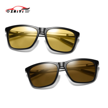 Classic driver night vision goggles yellow photochromic polarized lenses men sun glasses Brand day and night glasses for driving