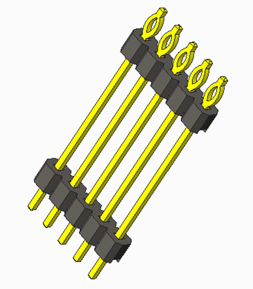 2.54mm Pin Header Single Row Plastic Straight press-fit