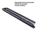 New 19in 1U Rack 24 Port Straight-through CAT6A Patch Panel RJ45 Network Cable Adapter Keystone Jack Ethernet Distribution Frame