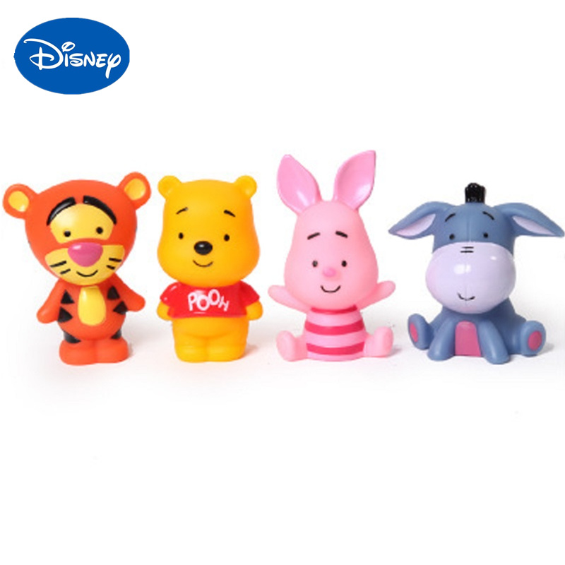 Disney Winnie the Pooh Cartoon Soft Rubber Water Spray Anti-stress Squeeze Dabbling Looking for Nemo Bath Baby Toy Child Gift