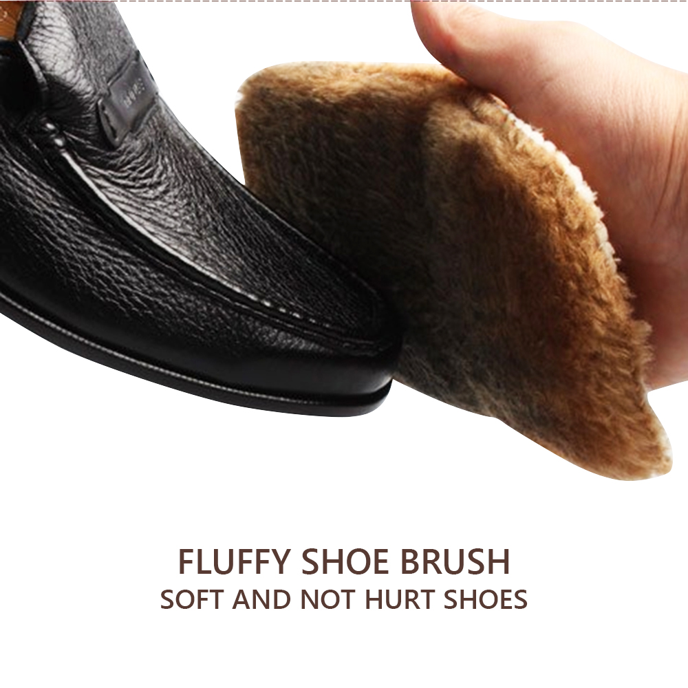 Sunvo Leather Shoe Care Brush Gloves for Polishing Cleaning Soft Imitation Wool Plush Shoes Cleaner Wipe Shoes Mitt Random Color