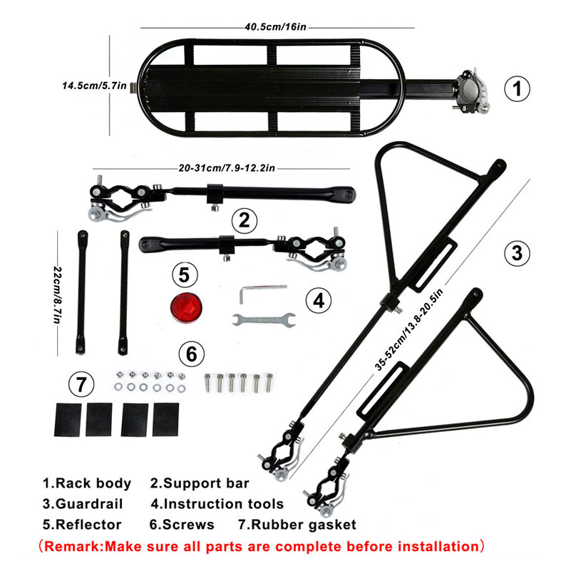 WEST BIKING MTB Bike Rack Aluminum Alloy Luggage Carrier Cargo Shelf Cycling Bag Pannier Trunk Quick Release Bicycle Racks