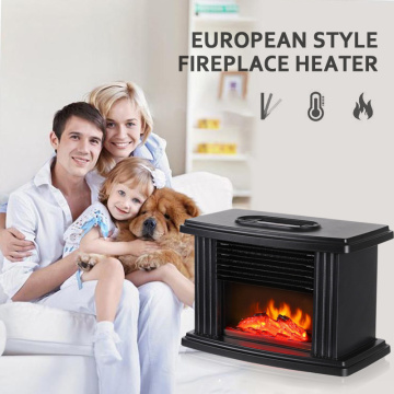 EU 1000W Freestand Electric Fireplace Stove Heater LED Flame Effect Remote Control Home Office Wall Heating Stove Radiator