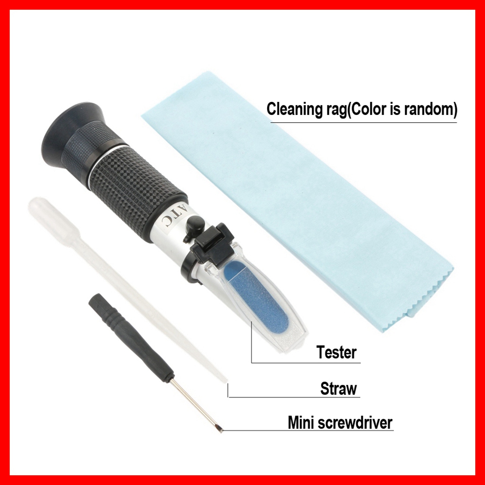 RZ Alcohol Refractometer Sugar Grape Wine Concentration 0~25% Alcohol 0~40% Brix Tester Meter ATC Handheld tool RZ121