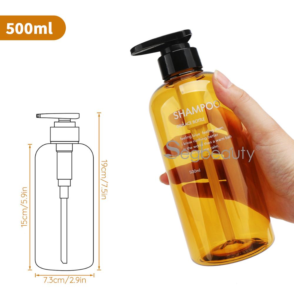 Segbeauty 3pcs Soap Dispenser Bottle Hand Sanitizer Bottle 500ml Cosmetics Shampoo Body Wash Lotion Bottle Outdoor Travel
