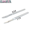 10Pcs 23# 11# Carbon Steel Scalpel Surgical Blades For PCB Circuit Board and 1Pcs Stainless Steel Handle