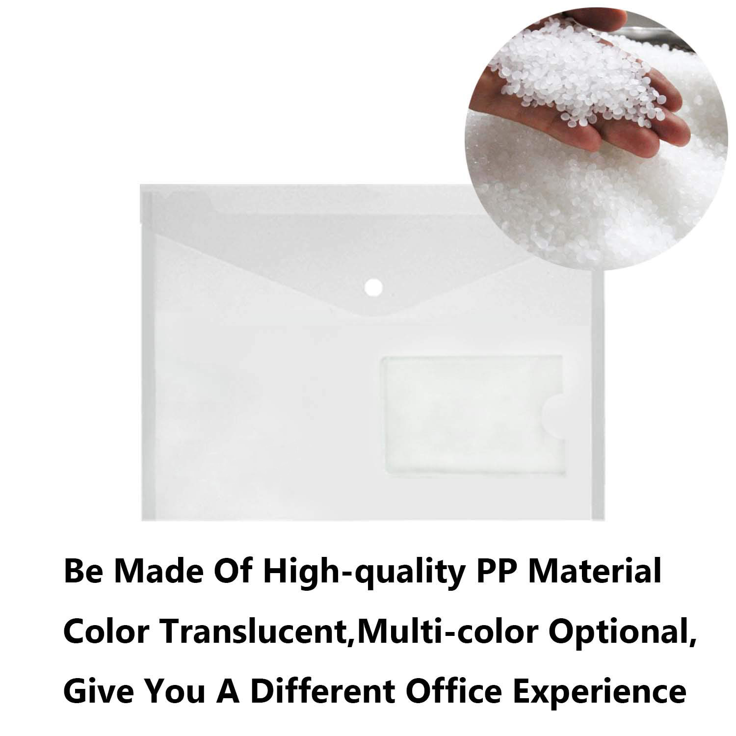 12pcs/set Transparent Plastic A5 Folders with pocket Document Bag Hold Bags Folders Filing Paper Storage Office School Supplies