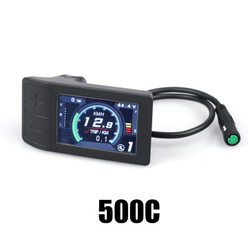 Electric Bicycle Color LCD Display 500C Stopwatch For Bafang Mid Drive Motor Upgrade Replace Display