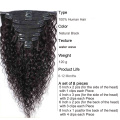 Modern Show Water Wave Clip In Human Hair Extensions Remy Human Hair Brazilian Clip Natural Black 8Pcs/Set 120g