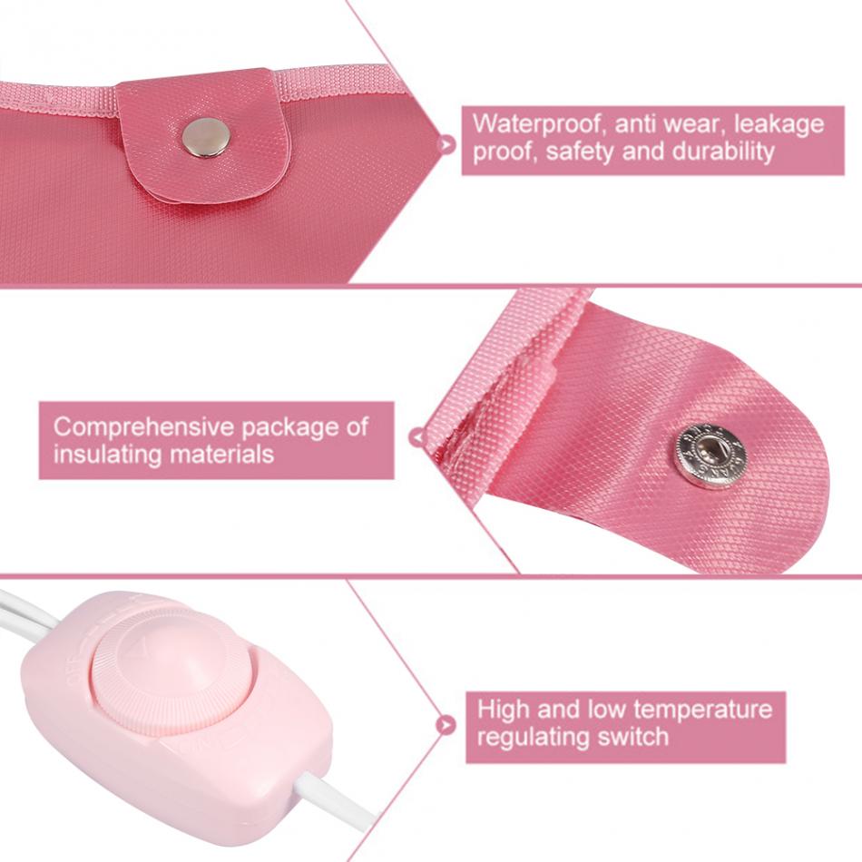 Electric Nail Heated Mitts Infrared Therapy SPA Paraffin Manicure Wax Warmer Heated Mittes Nail Tool US Plug 100‑240V