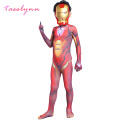 Superhero Movie Iron Man Cosplay Bodysuit Zentai Costume Adult Unisex One-Piece Spandex Jumpsuits Halloween Party Suit with Mask