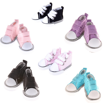1 Pair 5cm Canvas Sneakers For Dolls Paola Reina Minifee,Mini Toy Gym Shoes 1/4 Bjd Doll Sports Shoes Accessories for Dolls Toys