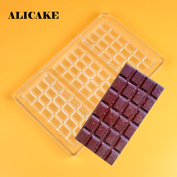Polycarbonate Chocolate Bar Mold Plastic Chunk of Chocolate Bar Form Thickened Mould Baking Pastry Cake Decoration Bakery Tools