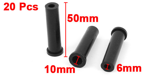 UXCELL Hot Sale 20Pcs/lot 50mm Long 10mm To 6mm Rubber Strain Relief Cord Boot Protector Cable Sleeve Hose For Power Tool