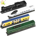 HUIQIBAO TOYS 4pcs/set Simulation Metal Steam Cargo Diecasts Train High Speed Rail Alloy Railway Inertial Cars Toys for Children