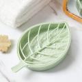 Leaf Shape Soap Holder Non Slip Soap Box Toilet Shower Tray Draining Rack Bathroom Gadgets Soap Dish Soap Tray Holder TXTB1