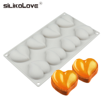 SILIKOLOVE 8 Cavity Heart Silicone Mold Cake Decorating Tools For Baking Cupcake Truffle Moulds Bakeware Forms