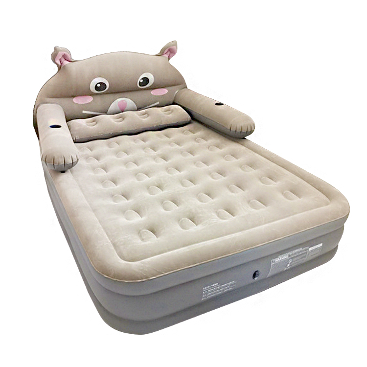 Manufacturers sell cute animals Flocked Air Bed Mattress