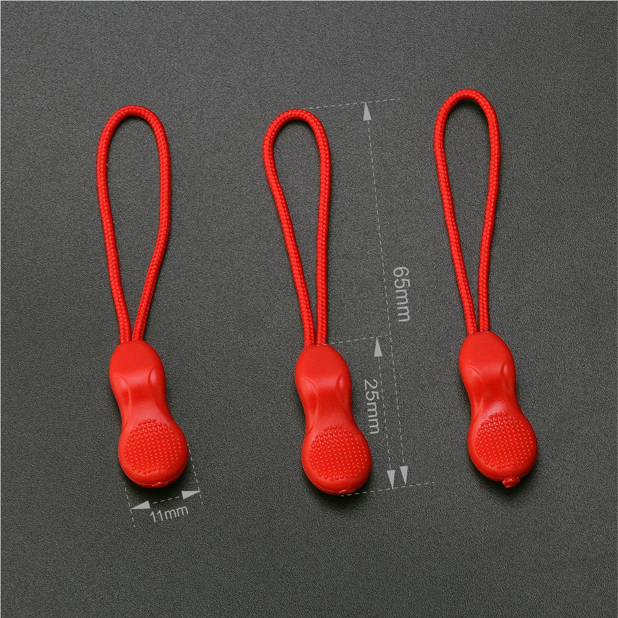 Gourd-type slider Zip puller Clothes shoes box school bag Garment zipper accessory Black red blue green pull tail 20pcs RT030