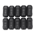 10Pcs Black Cable Clip On Clamp binder clips RFI EMI Noise Filters Ferrite Core For 5mm Cable Wholesale dropshipping