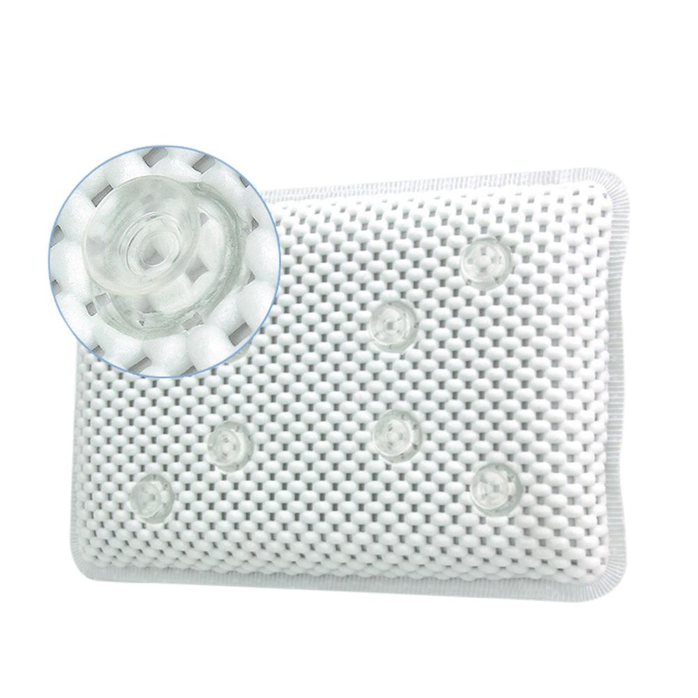 Soft Waterproof Thicken Bath Pillow SPA Headrest Bathtub Pillow With Backrest Suction Cup Neck Cushion Bathroom Accessories #4W