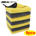 Microfiber Cleaning Towel 3/6/9pcs Micro Fiber Wash Towels for Car Double Layer Extra Soft Cleaning Drying Cloth Car Wash Rags
