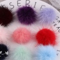5pc 4cm Mink Pompoms Fur balls for Sewing On knitted beanies keychain and scarves shoes Hats earring fur pom pom DIY Accessories