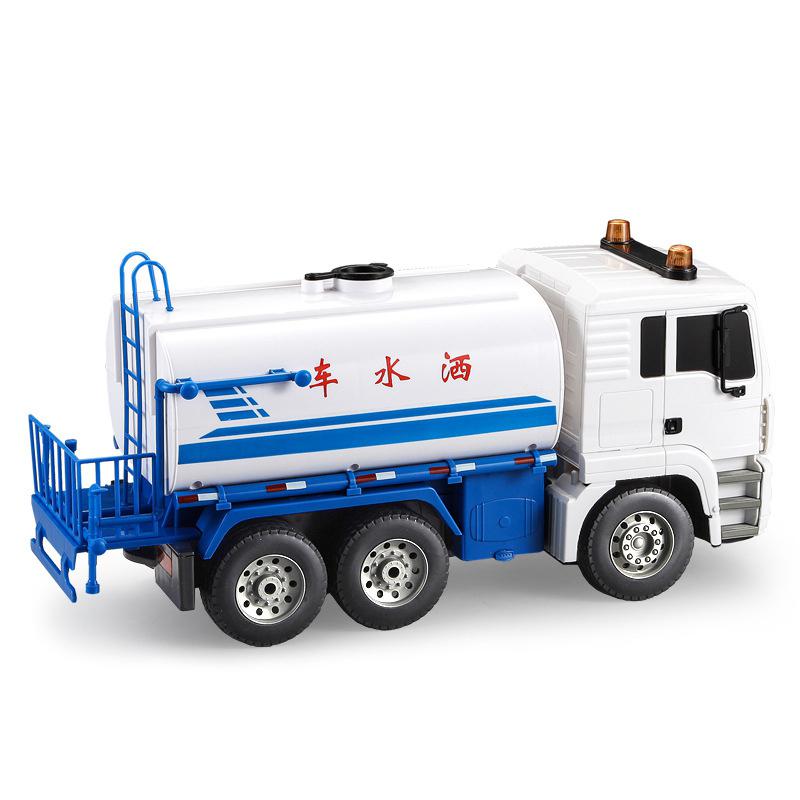 1:20 38CM Electric Remote Control Sprinkler Trucks Road Cleaning Engineering Vehicle Super Watering Cart RC Truck Christmas Gift