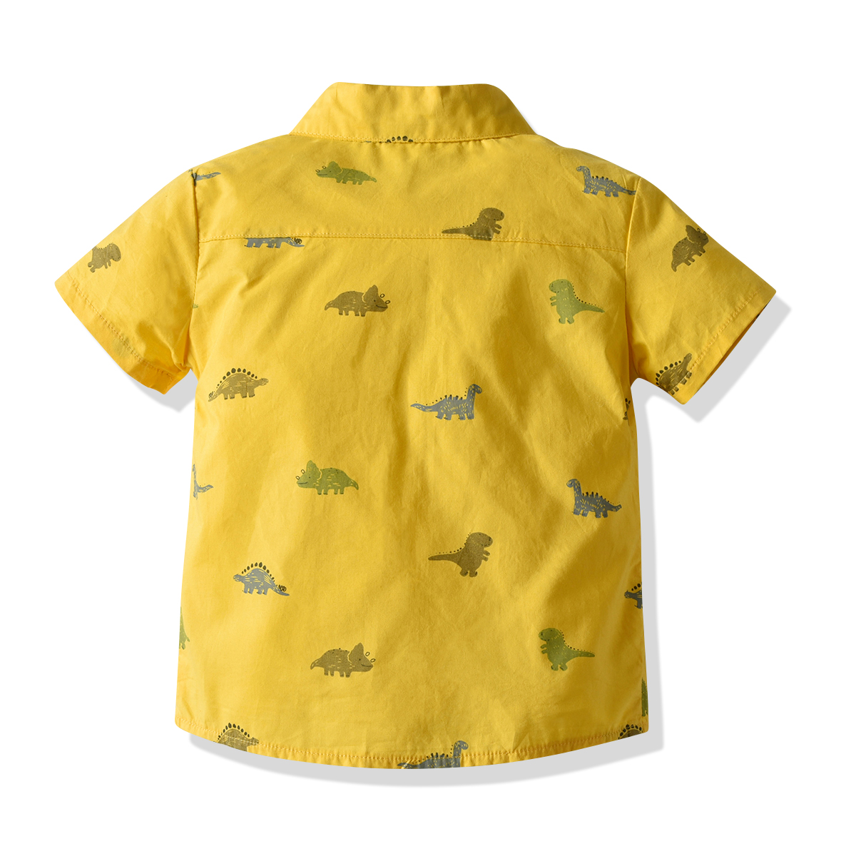 Imcute New Children Shirts Casual Dinosaur Cotton Short-sleeved Boys shirts For 2-8 Years Pocket Baby Shirts Party Clothes