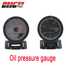 Dragon TradeX-2.5" 60MM Advance Auto Car Meter Oil Pressure Gauges 0-10 KPA White Face With Sensor Free Shipping