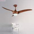Nordic Brown Vintage Ceiling Fan With Lights Remote Dimming Control Ventilador De Techo Fan LED Light Bedroom ceiling fans