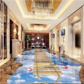 wellyu Custom large fresco walkway exhibition hall on the sky wooden bridge 3D floor thickened wear pvc plastic film