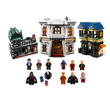 16012 2025Pcs Movie series Magic Diagonal Alley Set Model Building Blocks Bricks Compatible with 10217 75978 Toys for Children