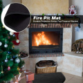 S/M/L Homeware Fireplace Brazier Polyester Fiber Fireproof Carpet Decorative Anti-Slip Mat Protects Floor From Sparks Black